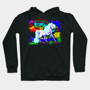 Unicorn Rainbow 8 Bit Art Hoodie